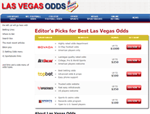 Tablet Screenshot of lasvegasodds.com